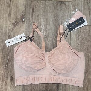 Kindred Bravely Sublime Hands Free Pumping & Nursing Bra Blush Size Large